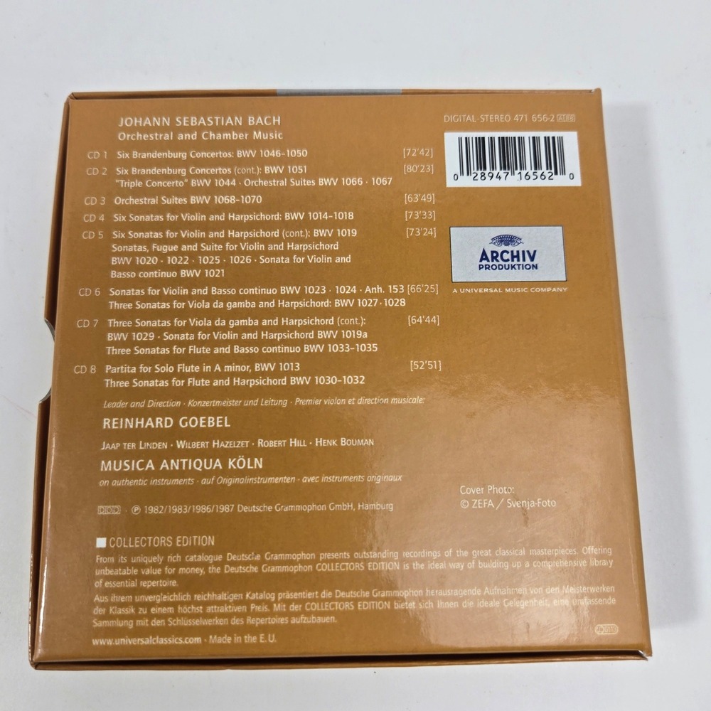 J.S. Bach Musica Antiqua Koln Goebel 8 CD Box Set Archiv VG+/NM - Picture 7 of 7